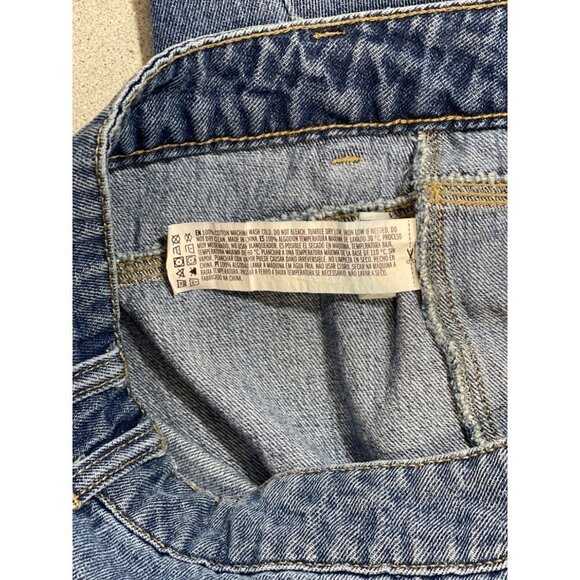 Vintage FOREVER 21 Yoked Mom Jeans Cropped Size 31W Tapered 3 Button 80's-90's - Picture 12 of 16